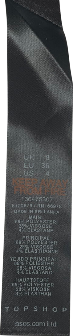 Topshop Brown Tailored Pinstripe Trousers UK 8