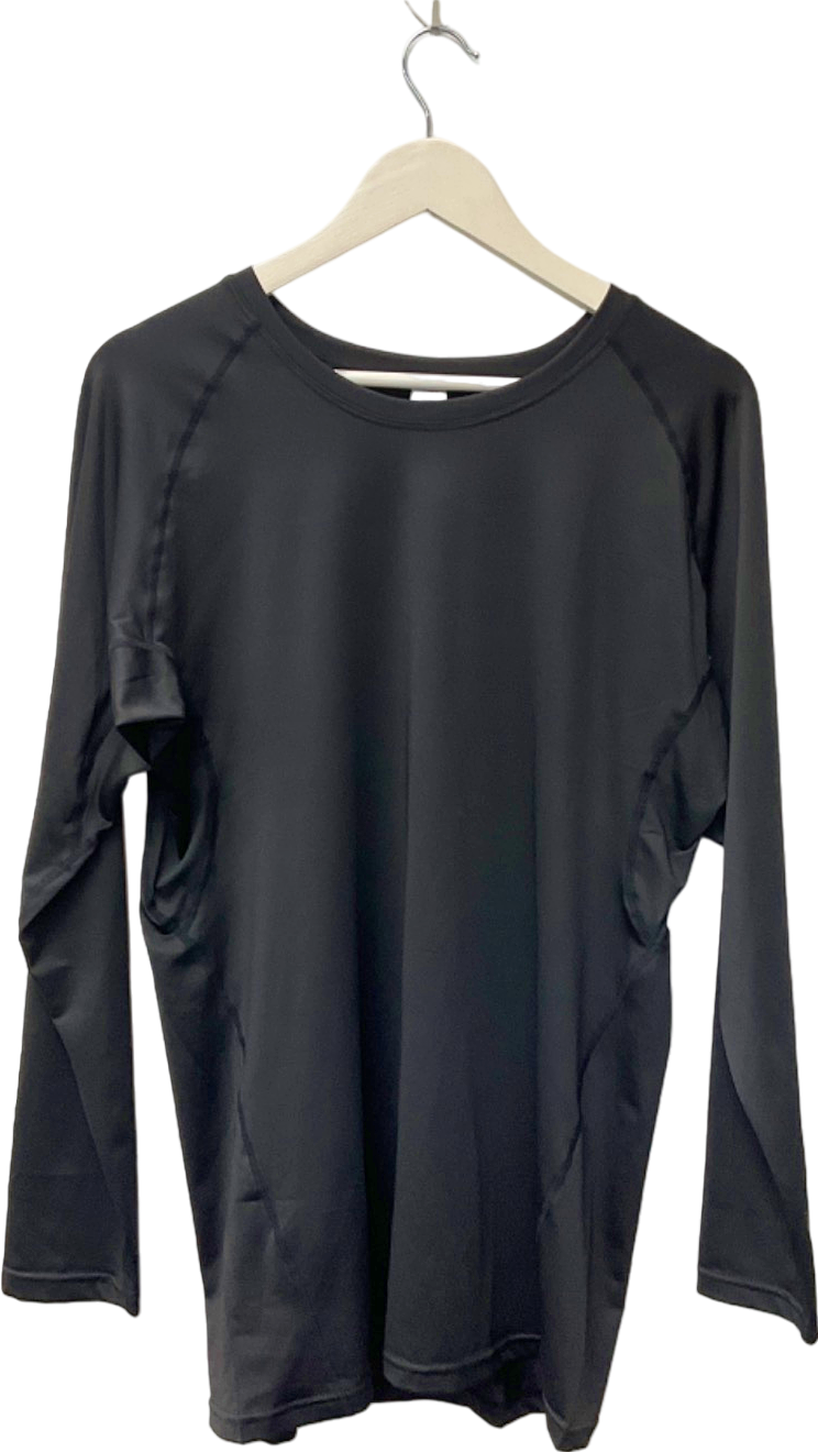 Black Long Sleeve Top UK 2XL