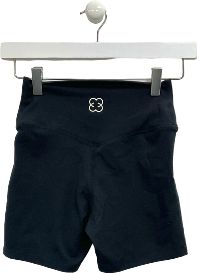 Saski Black High-Waisted cycle Shorts UK S