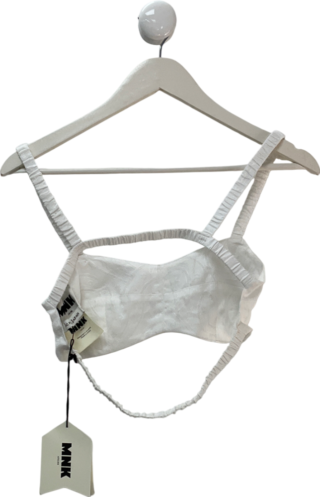 mnk Nonchalant Bralette White Broderie Anglaise UK M