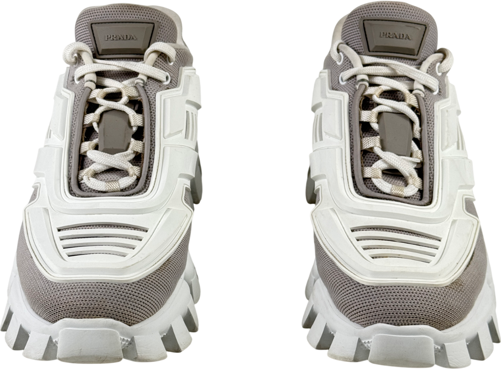 PRADA Cloudbust Thunder Knit White / Grey Chunky Trainers UK 6 EU 39 👠
