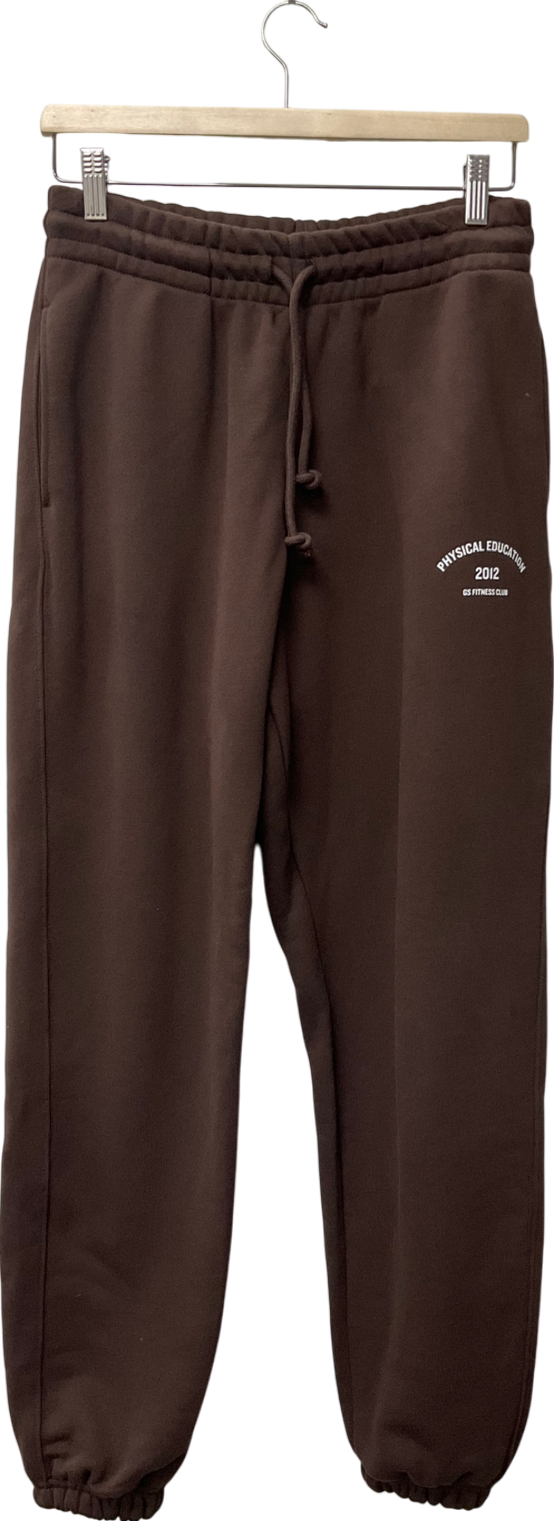 gymshark Brown Phys Ed Graphic Sweatpants UK S