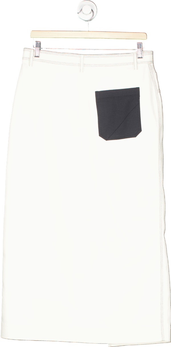 Bouguessa White Midi Skirt L