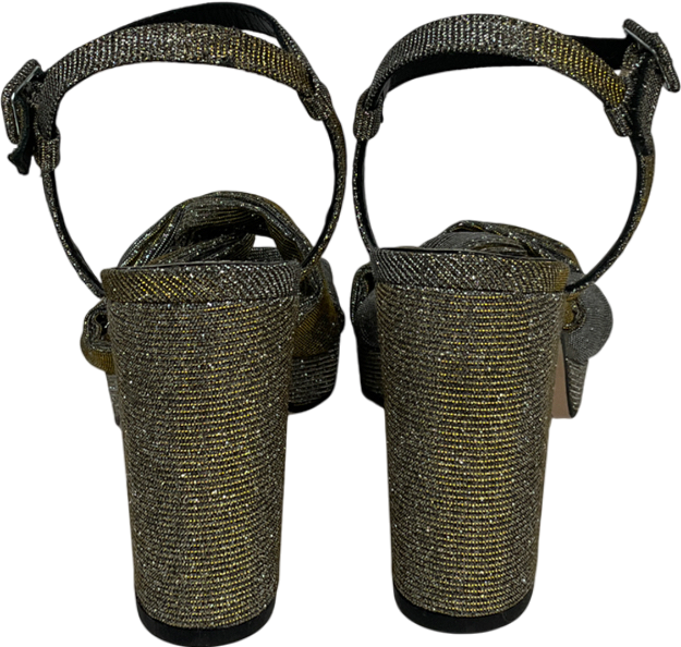 boden Metallic Twist Front Platform Sandals UK 7 EU 40 👠