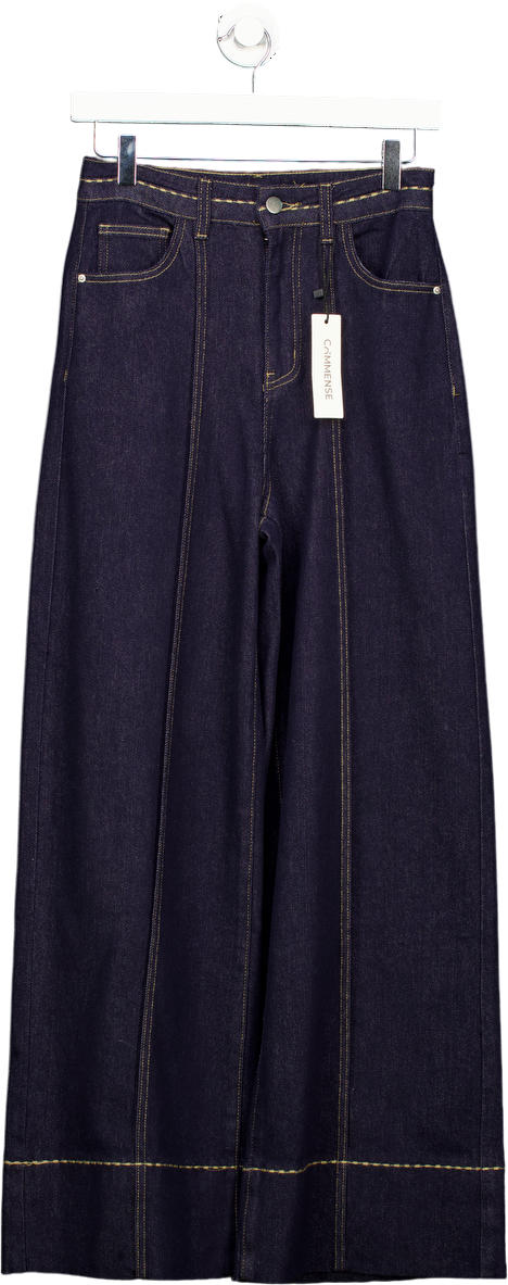 commense Blue Wide Leg Denim Jeans UK S
