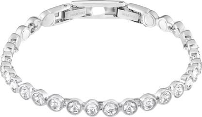 Swarovski  Rhodium White Large Crystal Tennis Bracelet One Size