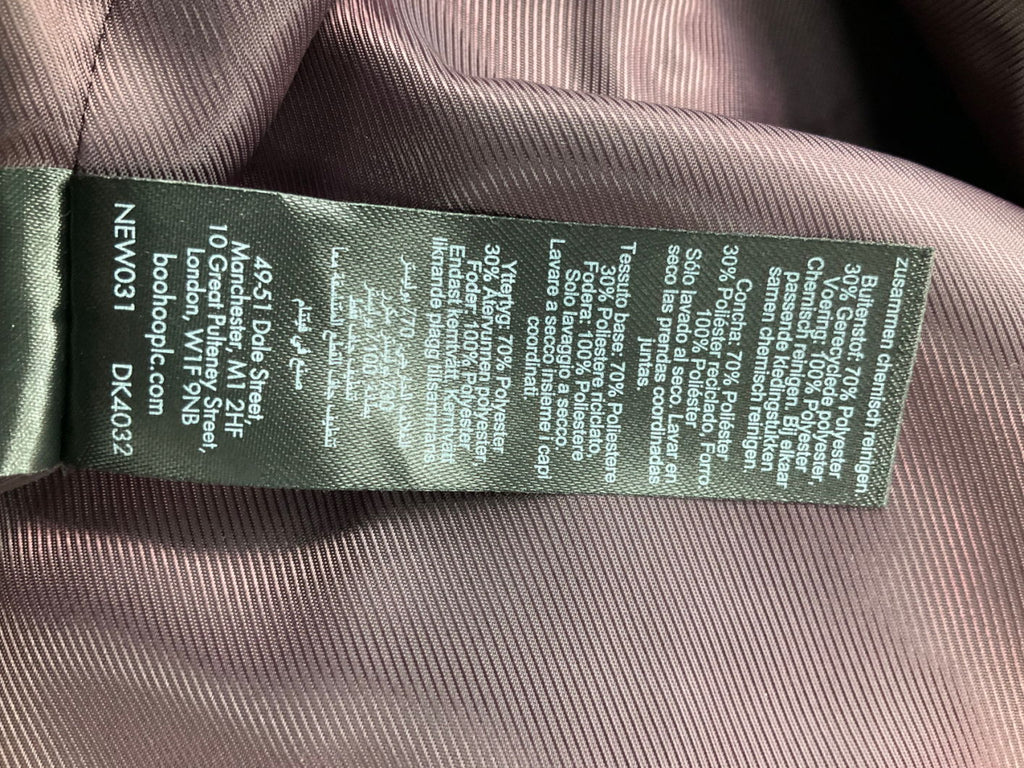 Wallis Purple Twill Trench Coat In Berry UK 10