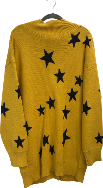 Keiser Clark Yellow Star Pattern Cardigan UK M