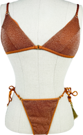 Hanne bloch Orange Glitter Bikini UK S