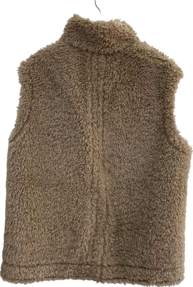 ASOS Beige Oversized Faux Fur Gilet UK 8