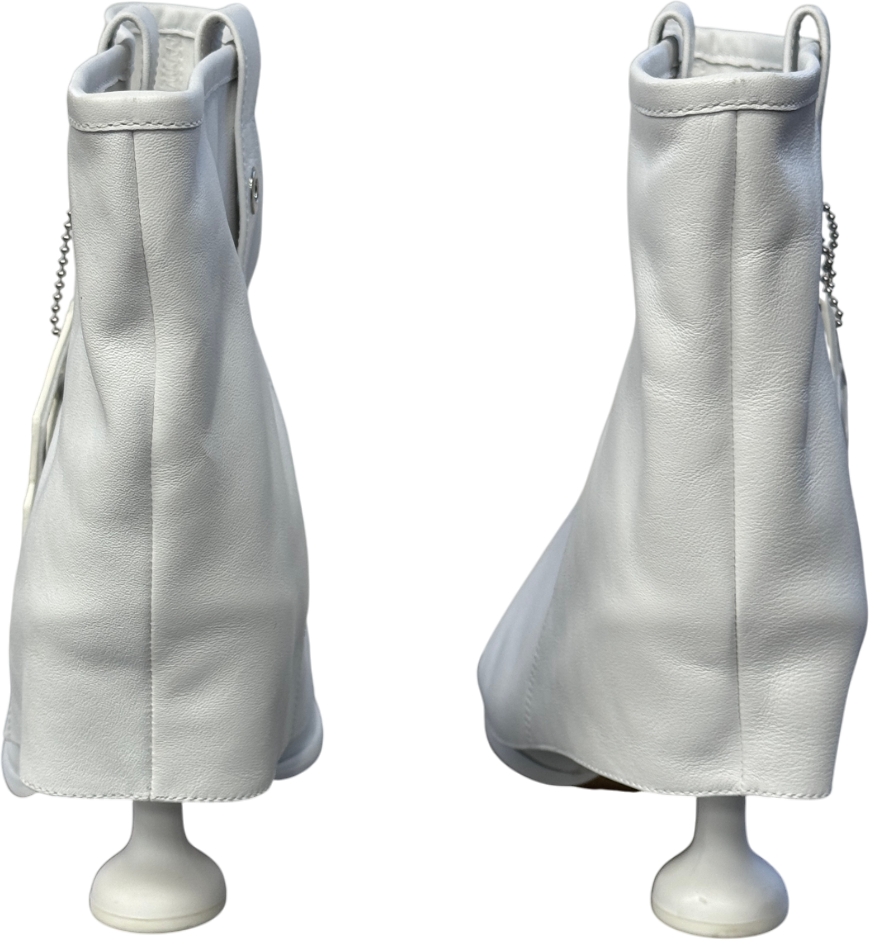 Naked Wolfe Bam White Leather Ankle Boots UK 6 EU 39 👠