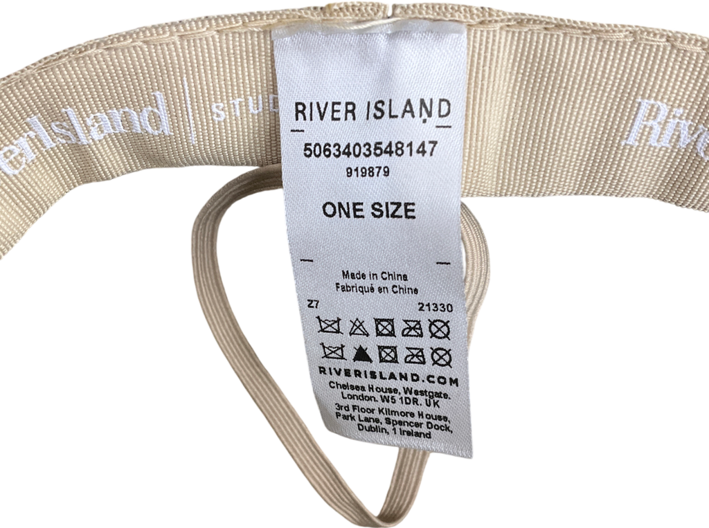 River Island Nude Straw Hat One Size