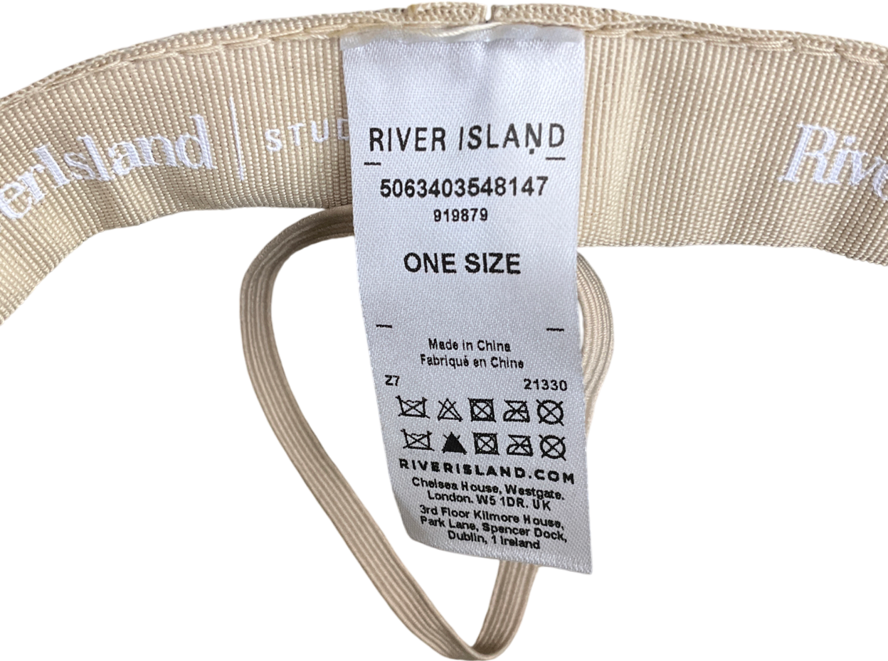 River Island Nude Straw Hat One Size
