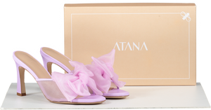 House of Atana Purple Violet Bow 85mm Mules UK 6 EU 39