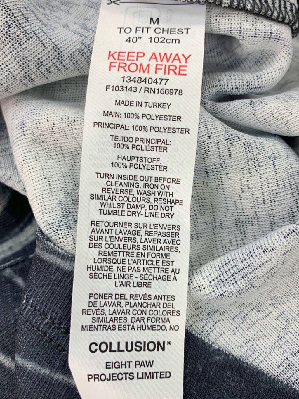 Collusion Grey Swirl Print Sleeveless Top UK M