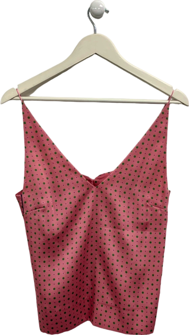 Mango Pink Polka Dot Camisole Top UK S