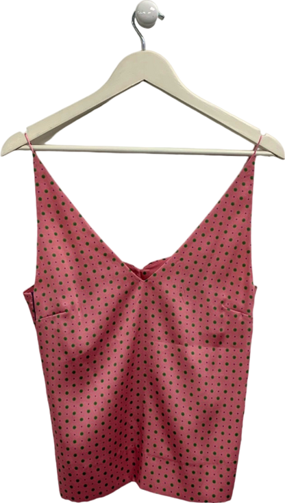 Mango Pink Polka Dot Camisole Top UK S