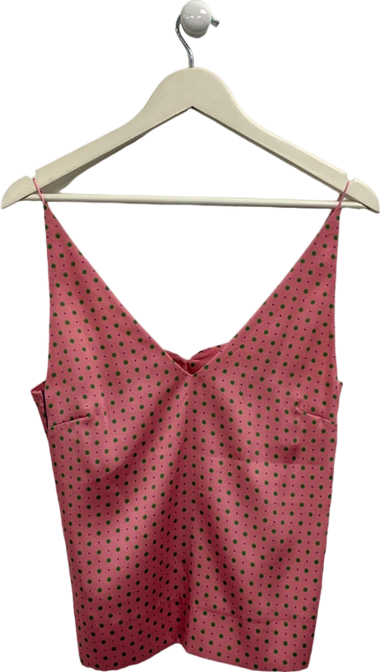 Mango Pink Polka Dot Camisole Top UK S