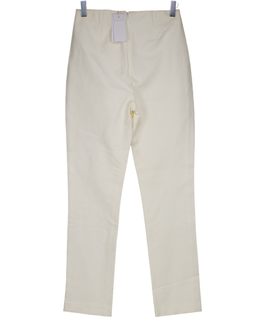Derek Lam 10 Crosby Cream Cropped Stretch Trousers UK XS