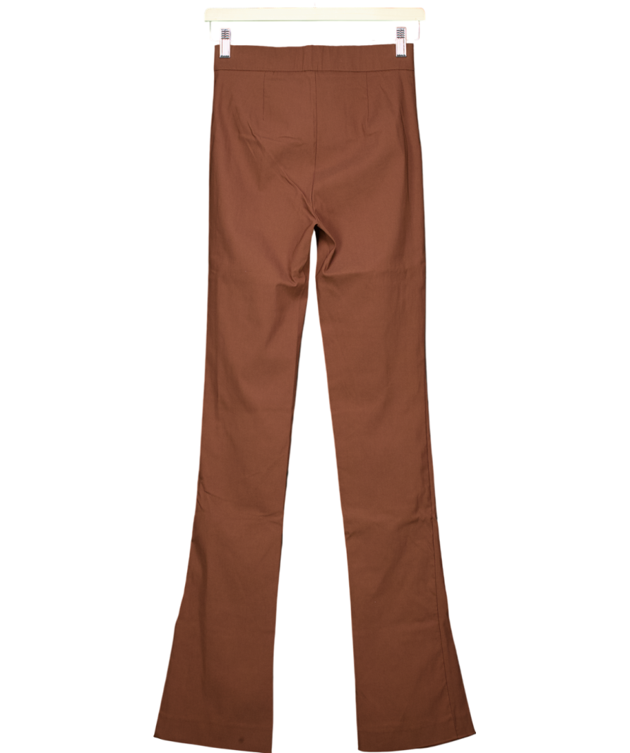 ZARA Brown Flared Trousers UK XS
