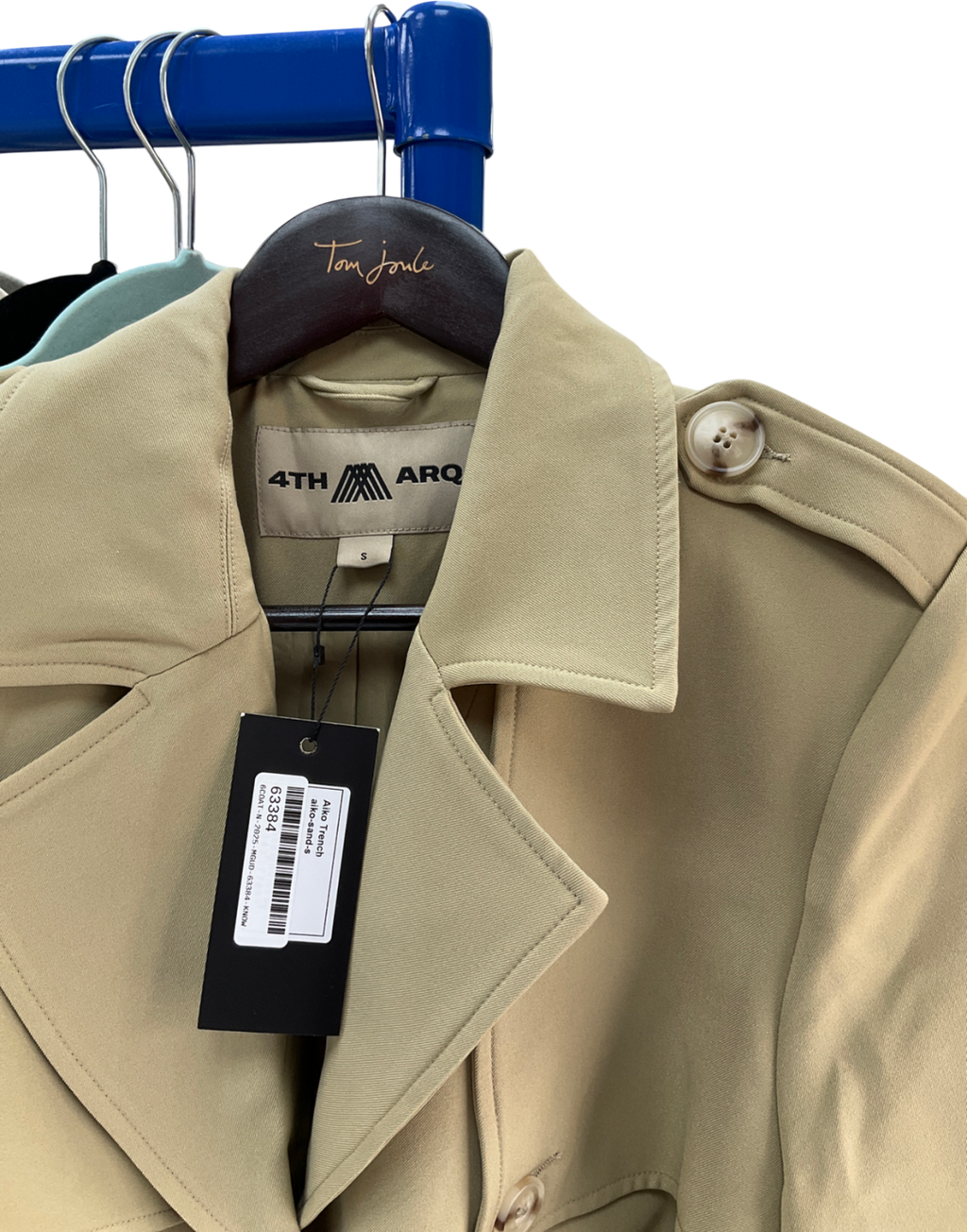 4th arq Beige Aiko Trench Coat Sand UK S