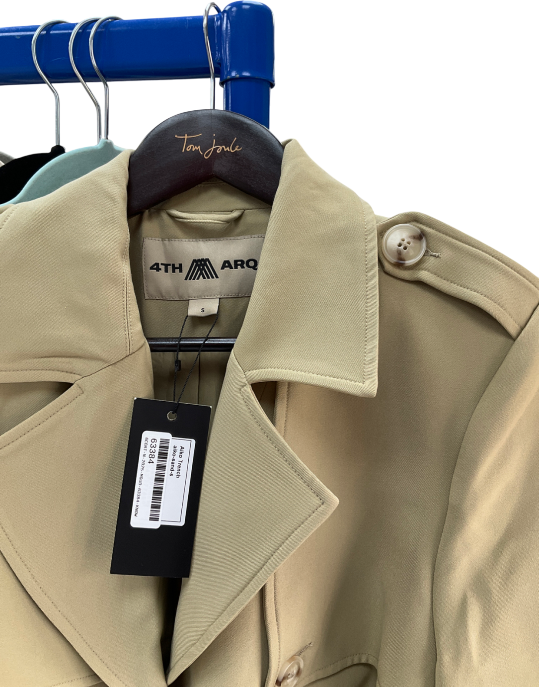 4th arq Beige Aiko Trench Coat Sand UK S