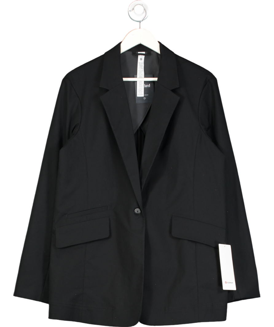 Lululemon Black Relaxed Fit Twill Blazer UK L