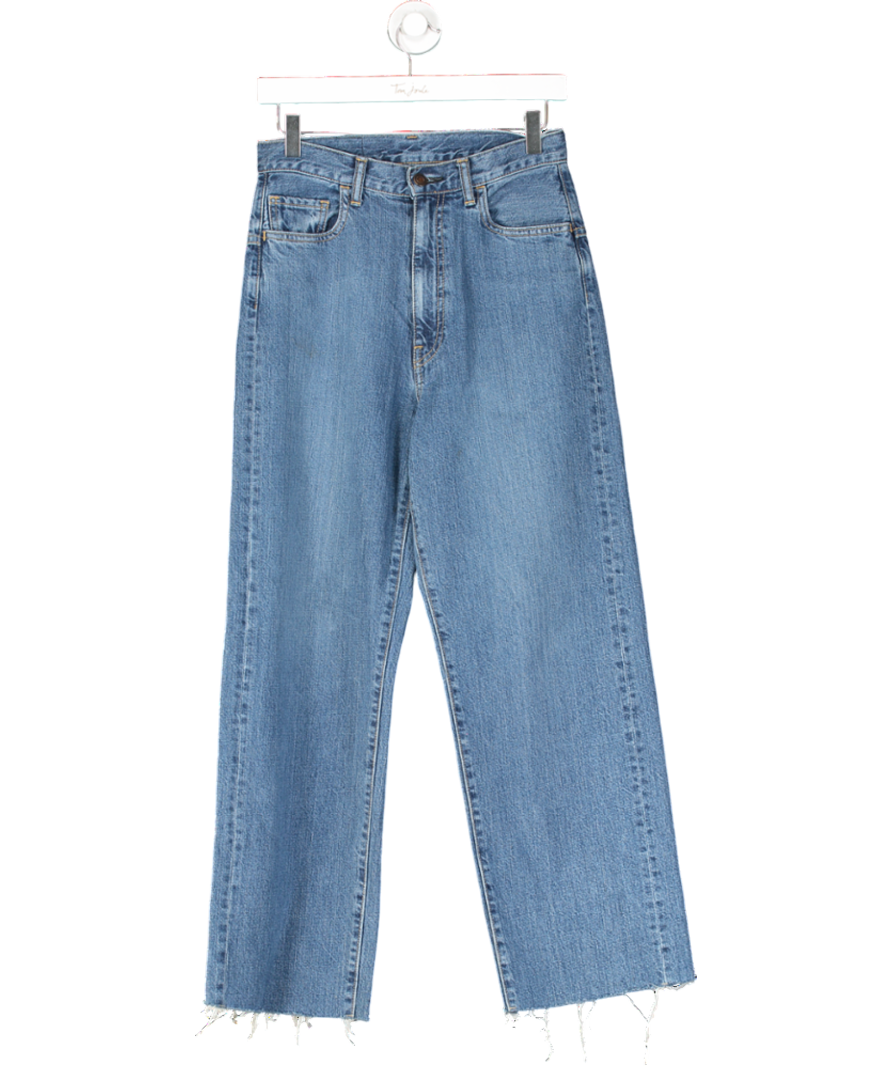 Bassike Blue High Rise Straight Leg Jeans W24