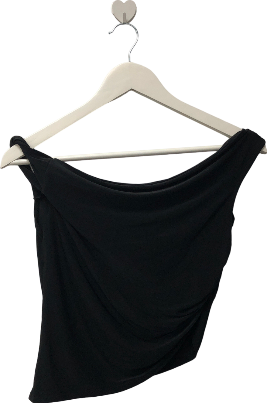 ASOS Black Kaiia Slinky Off Shoulder Top UK S
