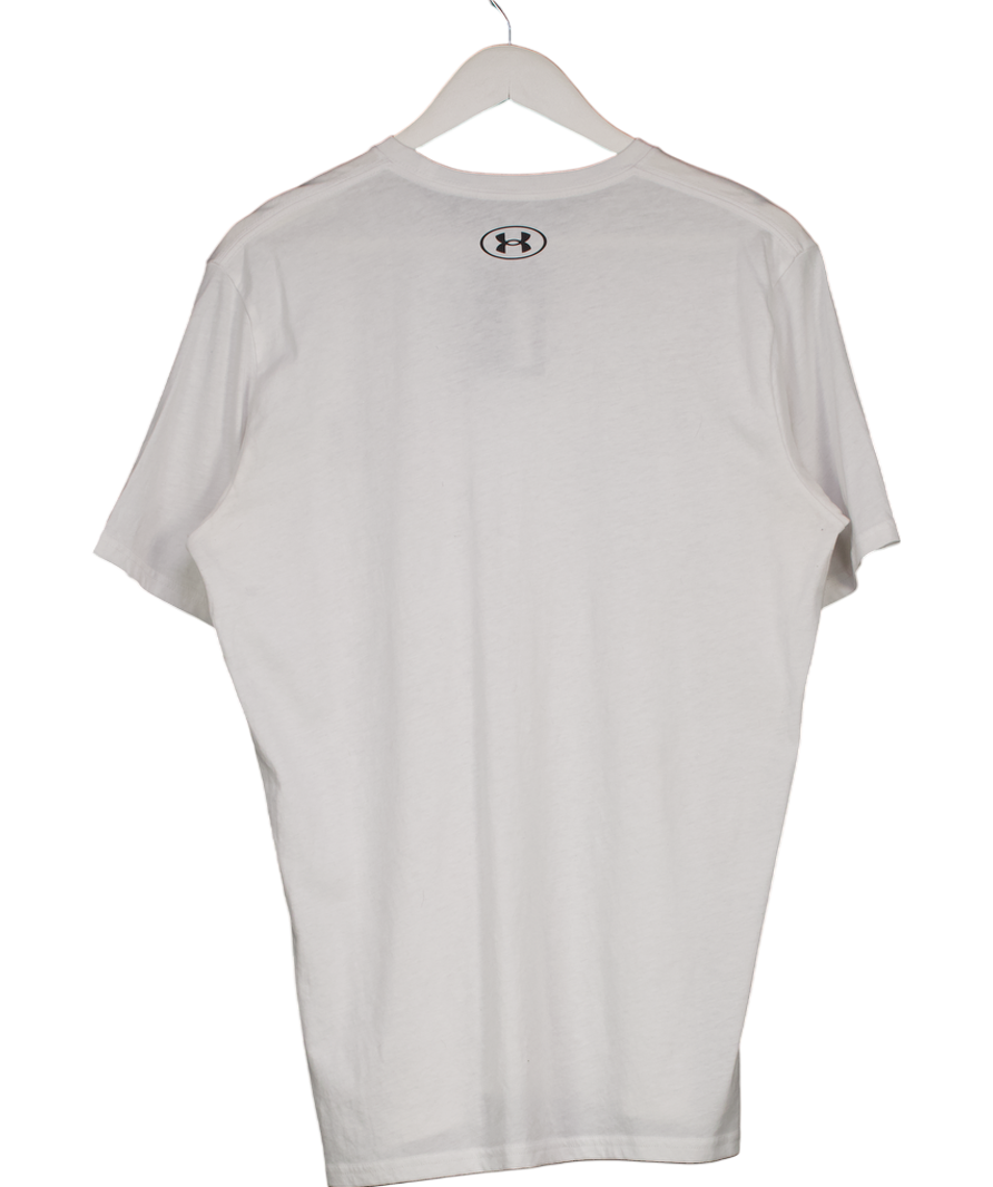 Under Armour White Logo T-shirt UK M