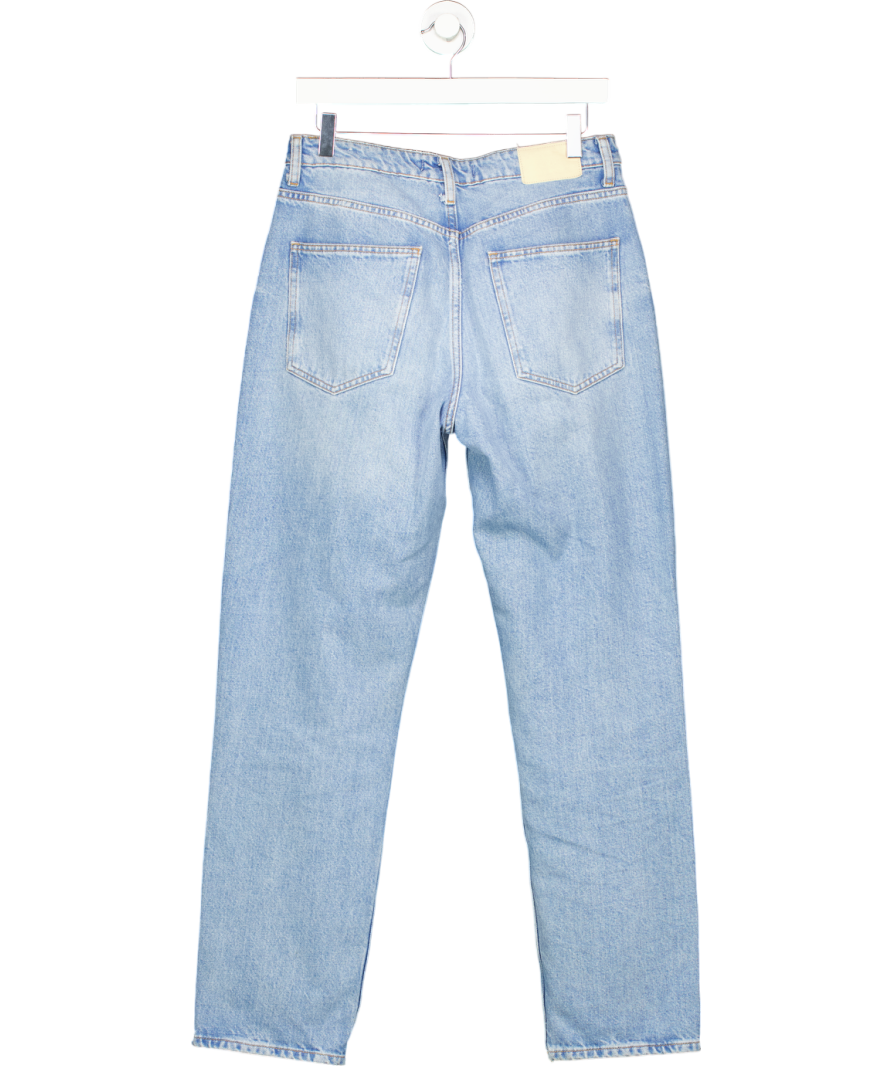 ZARA Blue High Waist Straight Leg Jeans UK 10