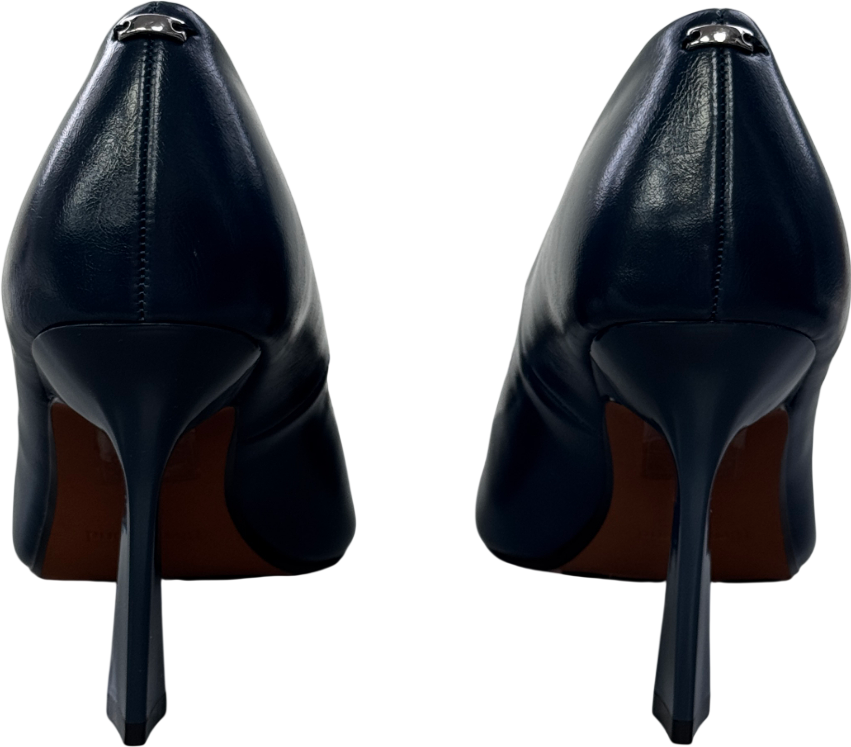 River Island Navy Blue  Bow Court Heels UK 6 EU 39 👠
