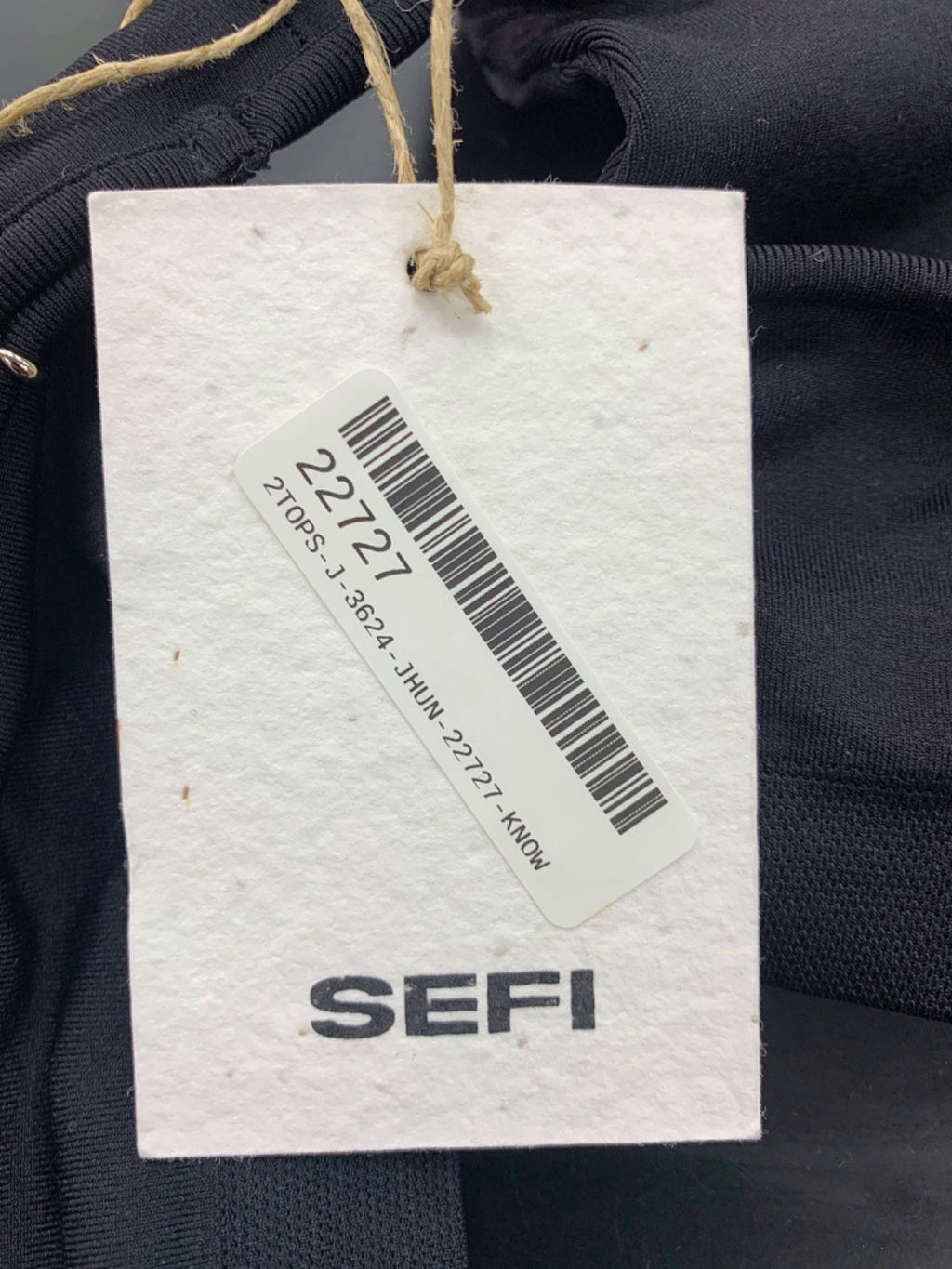 SEFI Black Waffle Halter Bra M