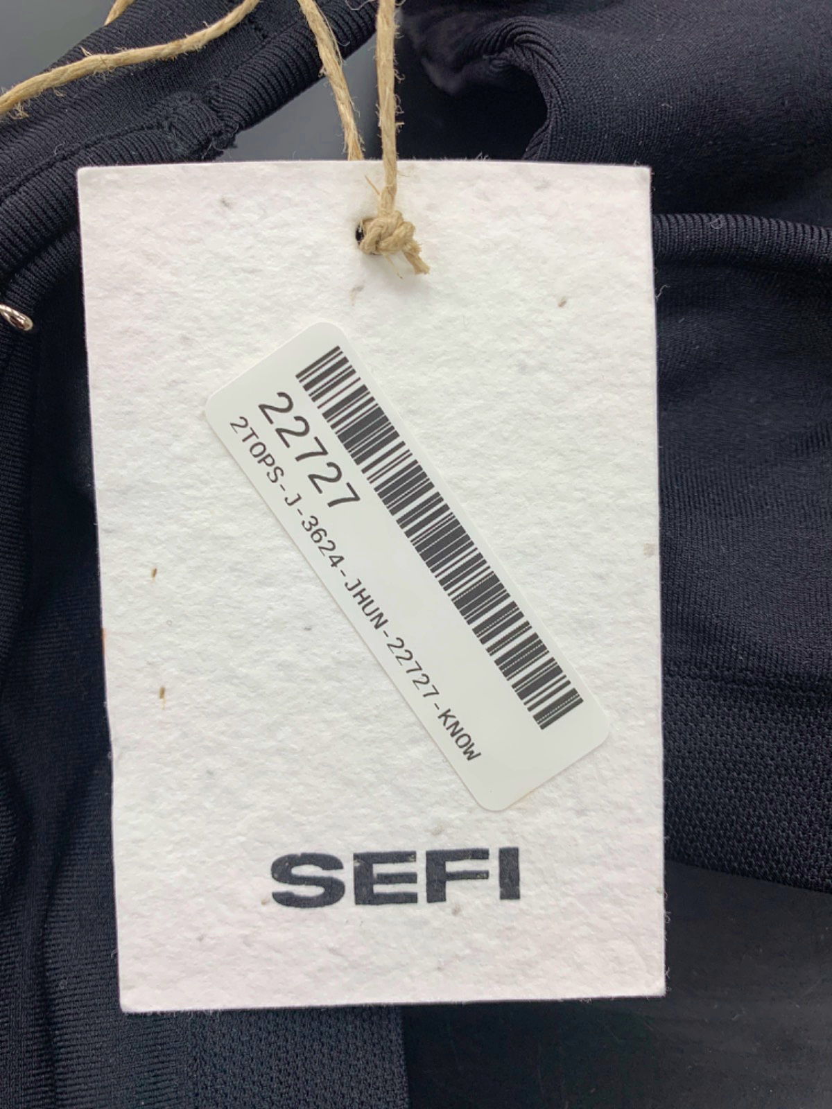 SEFI Black Waffle Halter Bra M