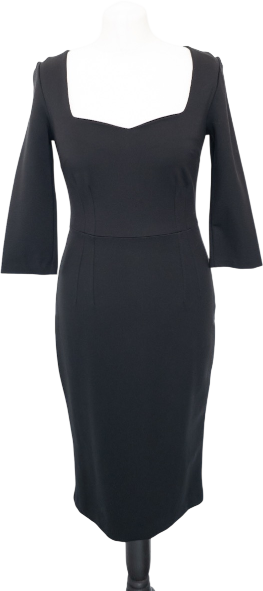 BODEN Black Fitted Sweetheart Neck Pencil Dress UK 8