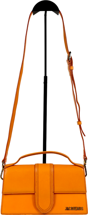 JACQUEMUS Orange Leather Le Grand Bambino Top-handle Bag