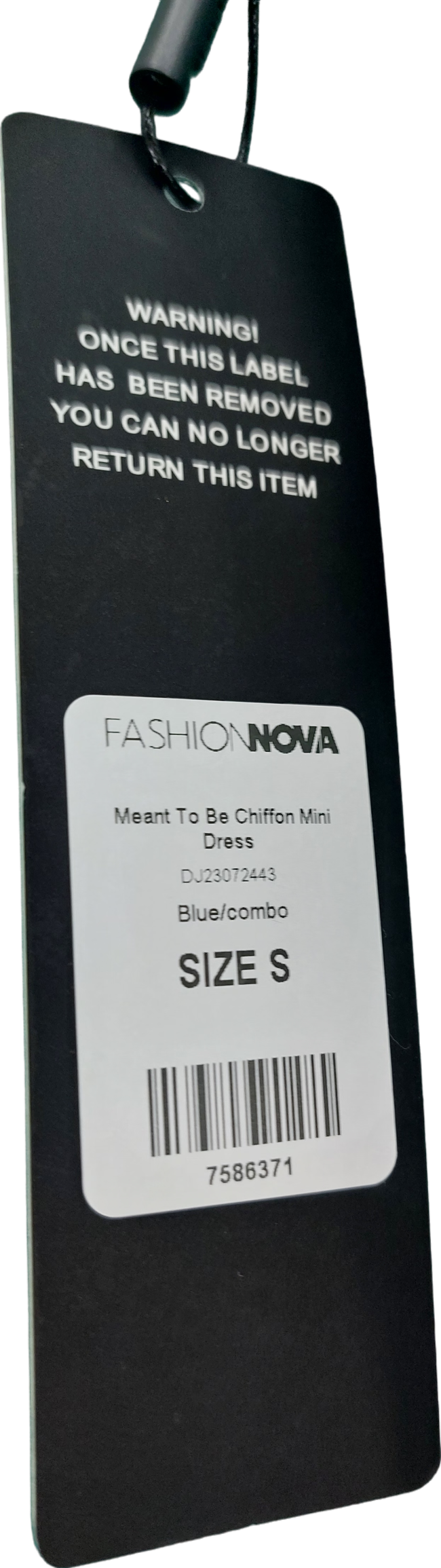 Fashion Nova Blue Meant To Be Chiffon Mini Dress UK S