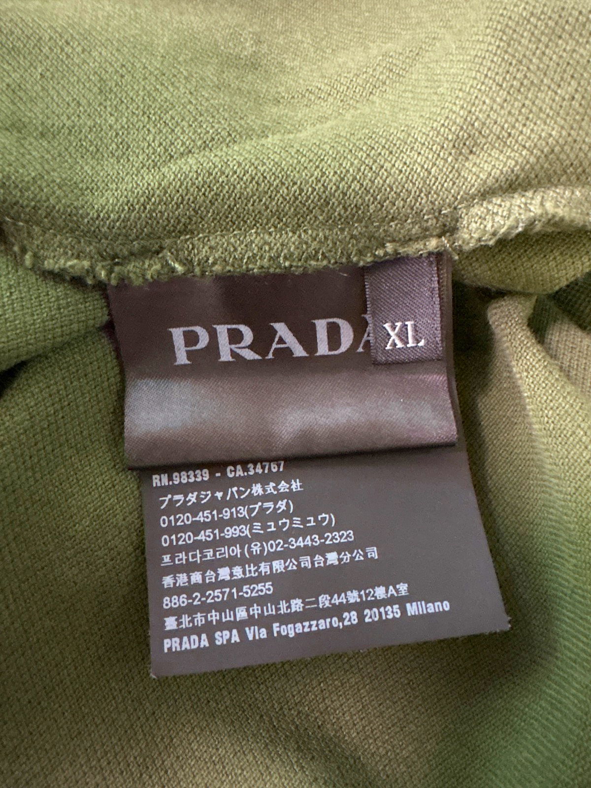 Prada Green Polo Shirt UK XL