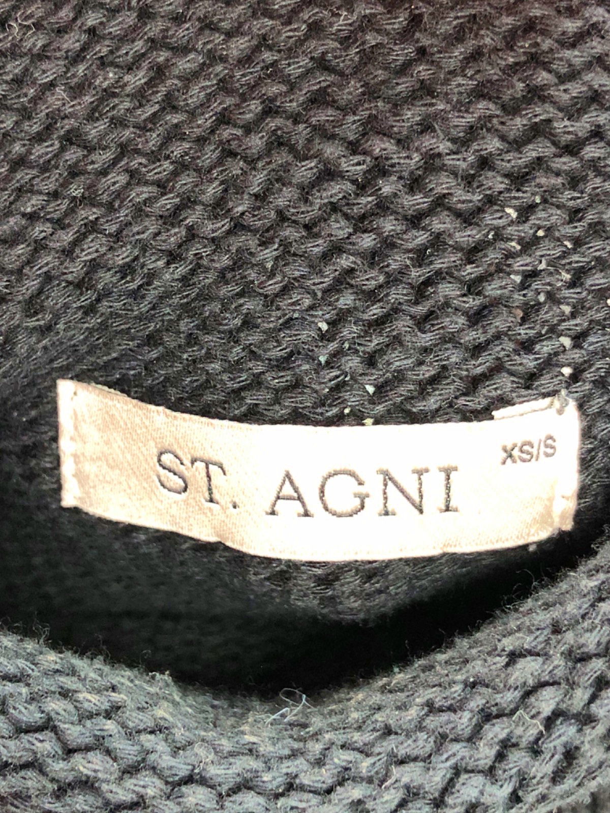 St. Agni Black Sleeveless Funnel Neck Top XS/S