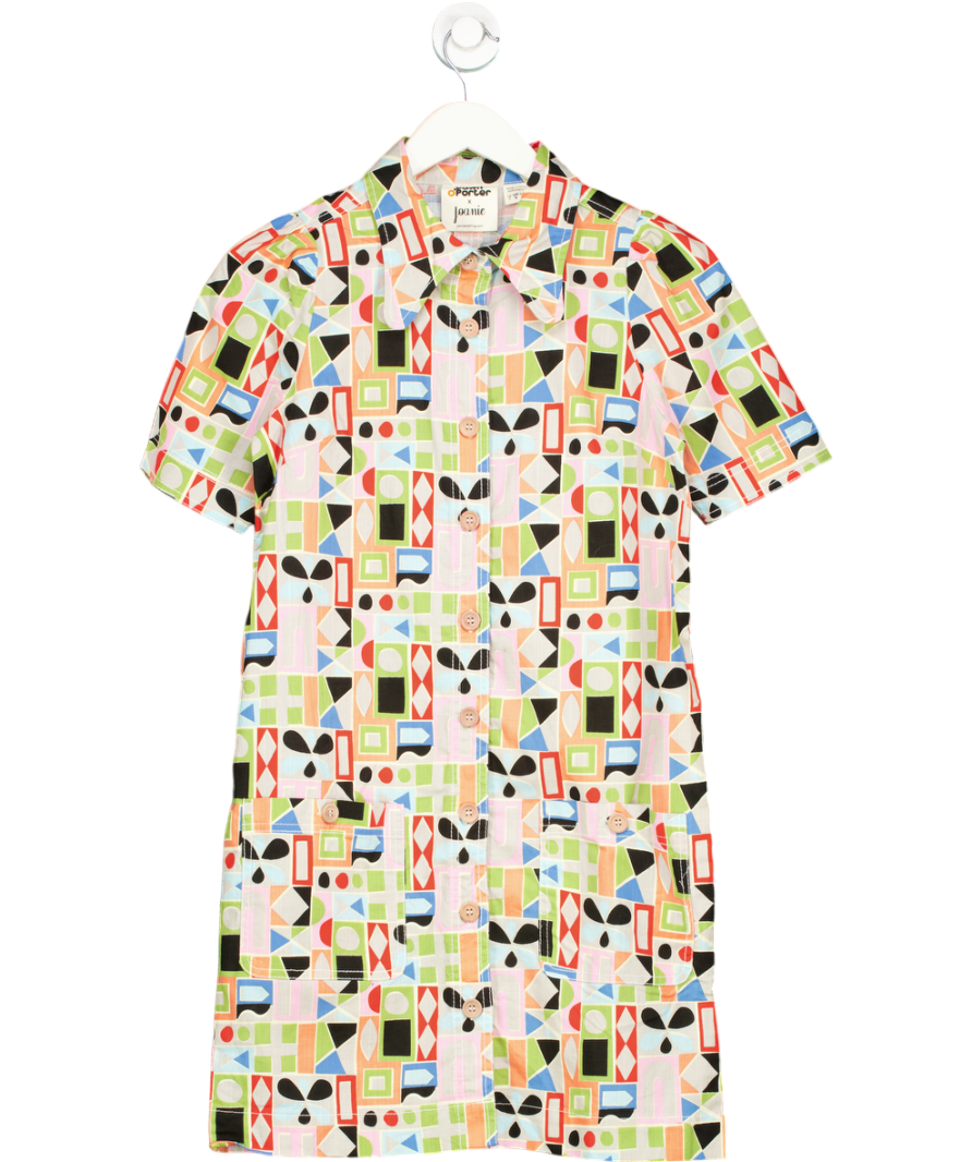 Joanie X Dawn O'porter Multicoloured Mini Shirt Dress UK 8