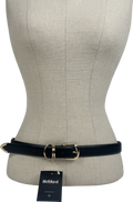 River Island Black Gold Buckle Belt UK XS
