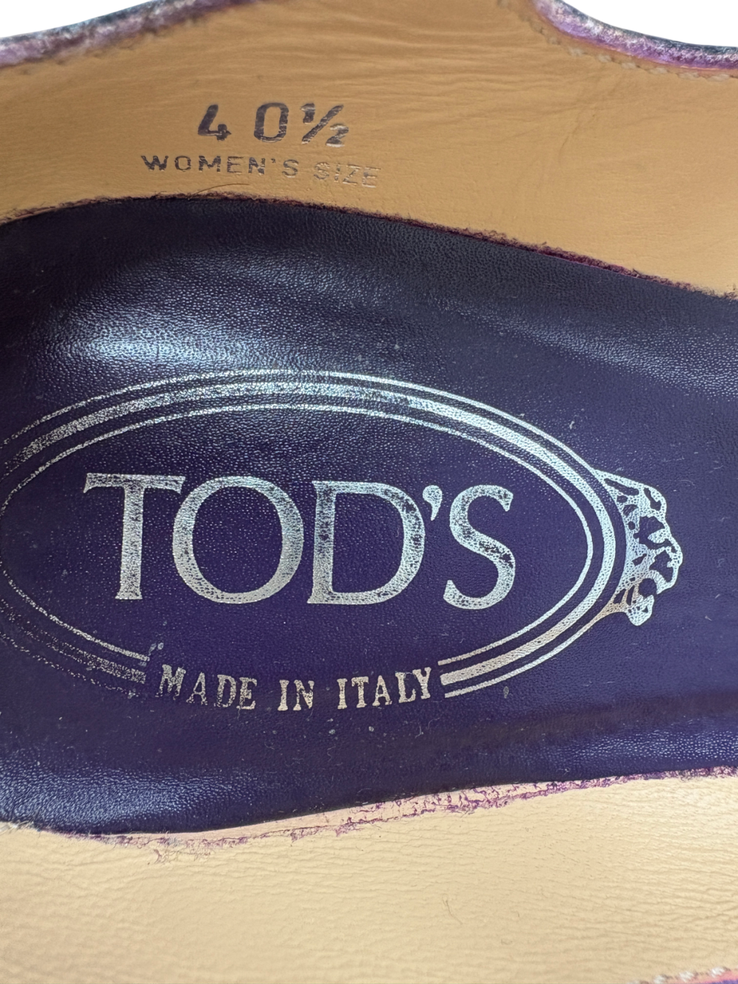 Tod's Purple Mary Jane Patent Pumps UK 7.5 EU 40.5 👠