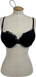 Lounge Underwear Black Anti-gravity High Push-up Bra UK 34D