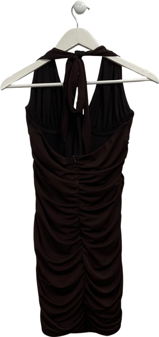 White Fox Brown Loosing It Mini Dress UK L