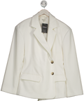 House of CB White Hudson Hourglass Stretch-woven Blazer UK L