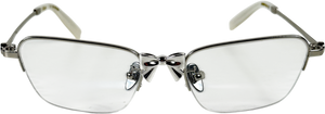 SHUSHU TONG White Shushu/tong Silver Yvmin Edition Metal Bowknot Glasses