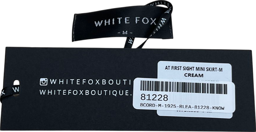 White Fox Cream At First Sight Top And Mini Skirt UK M