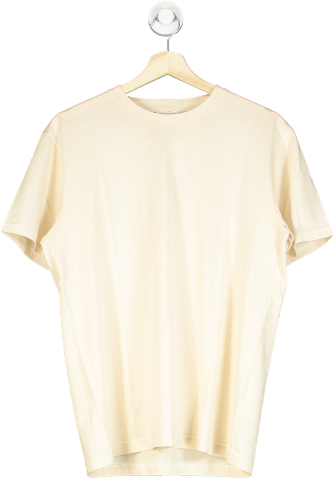 Sunspel Beige Cotton T-Shirt UK M