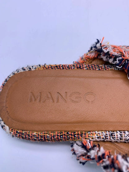 Mango Multi-Coloured Fringed Backless Loafers UK 3.5