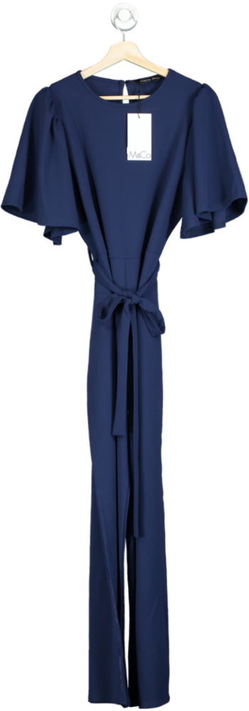 M&Co Navy Blue Wide Leg Jumpsuit UK 14